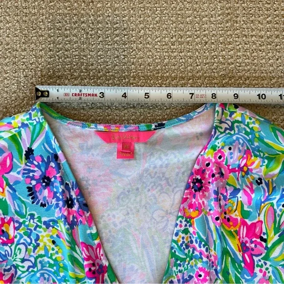 Lilly Pulitzer Vibrant Blue and Pink Maxi Dress LIKE NEW! - Picture 5 of 7